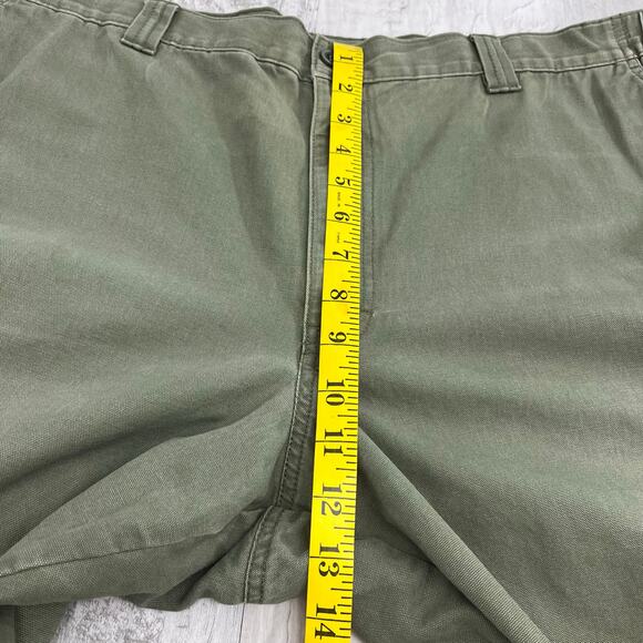 L.L. Bean Green Chino Khaki Cargo Utility Straight Leg Short Cotton Pants 40 - Picture 11 of 12